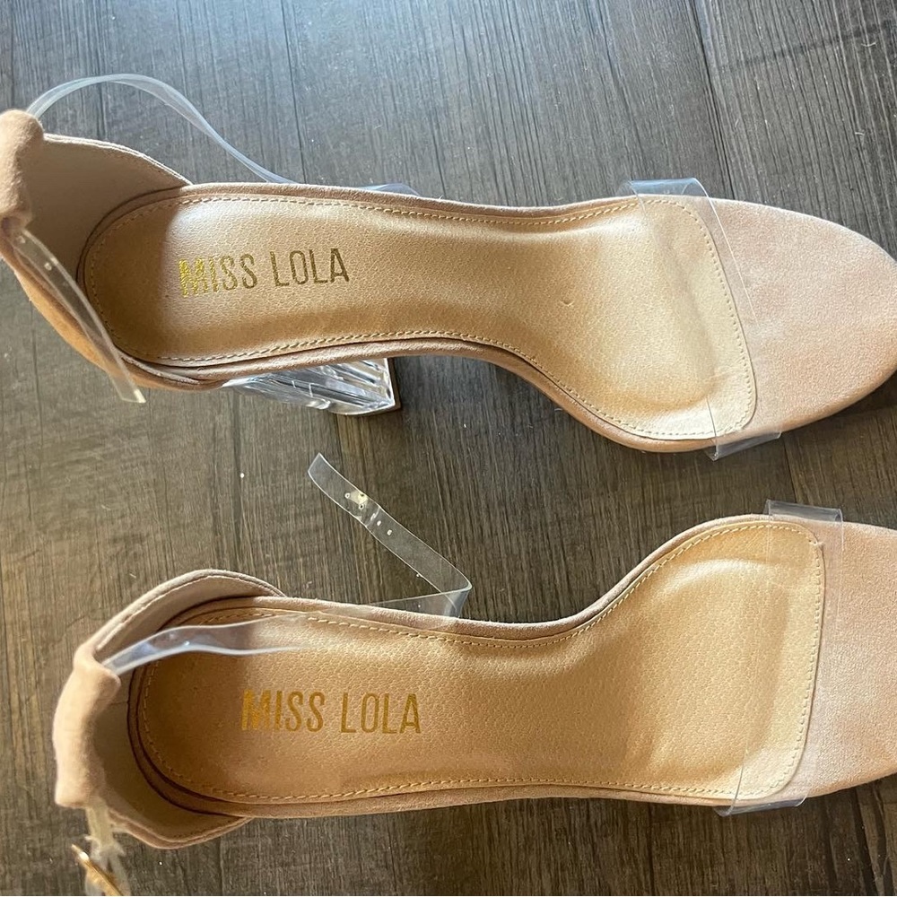 Clear heels 8.5
